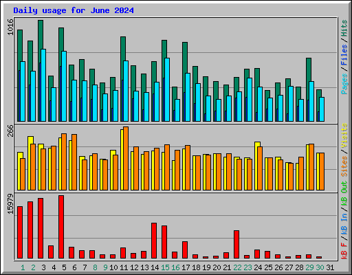 Daily usage for June 2024